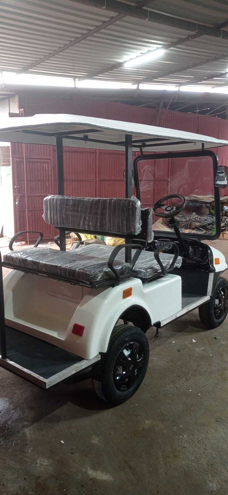 Electric Golf Kart - Color: White