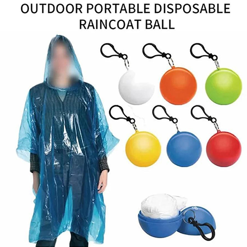 आउटडोर पोर्टेबल डिस्पोजेबल वर्षा कोट बॉल
