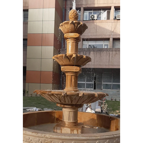 Three Tier Yellow Marble Fountain