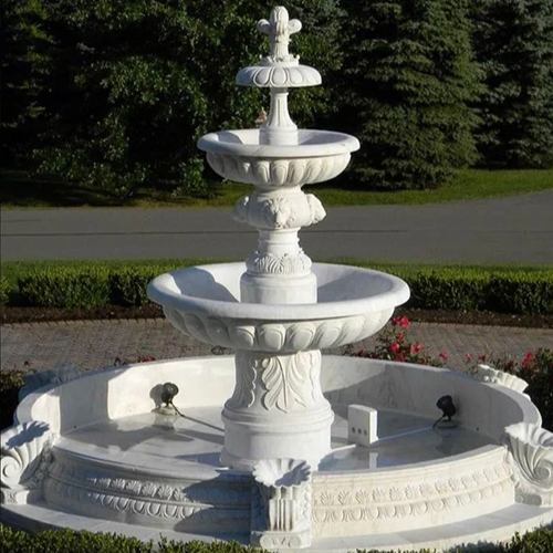 White Marble Garden Fountain