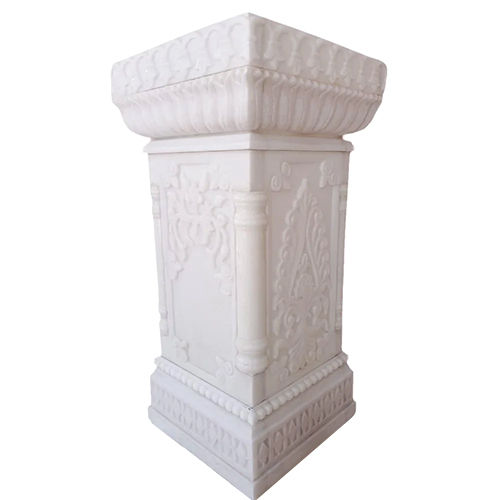 Makrana Marble Tulsi Stand - Material: Stone