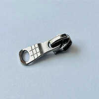 7 No Cfc Fancy Zipper Slider - Steel, 3 Inch - 5 Inch , Reversible Design With Coated Finish, Available In Various Colors For Garment Use