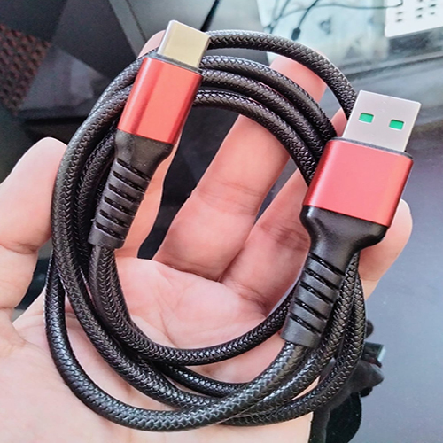 2 Amp Metal Cap C Type Charging Cable - Body Material: Pvc