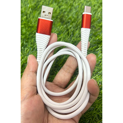 C Type Data Charging Cable With Metal Cap - Body Material: Pvc