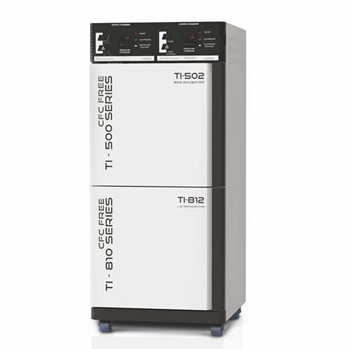 Ti-812 Dual Chamber Laboratory Deep Freezer - Color: Gray