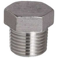 Stainless Steel Hexagonal Stop Plug - Ss304 Grade, Customized Shape, Silver Color | Ideal For Industrial And Household Pipe Closure