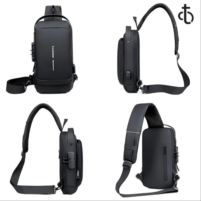 Mitsico Usb Shoulder Bag Anti-theft Chest Bag For Men's & Women's Cross Body - Age Group: Any