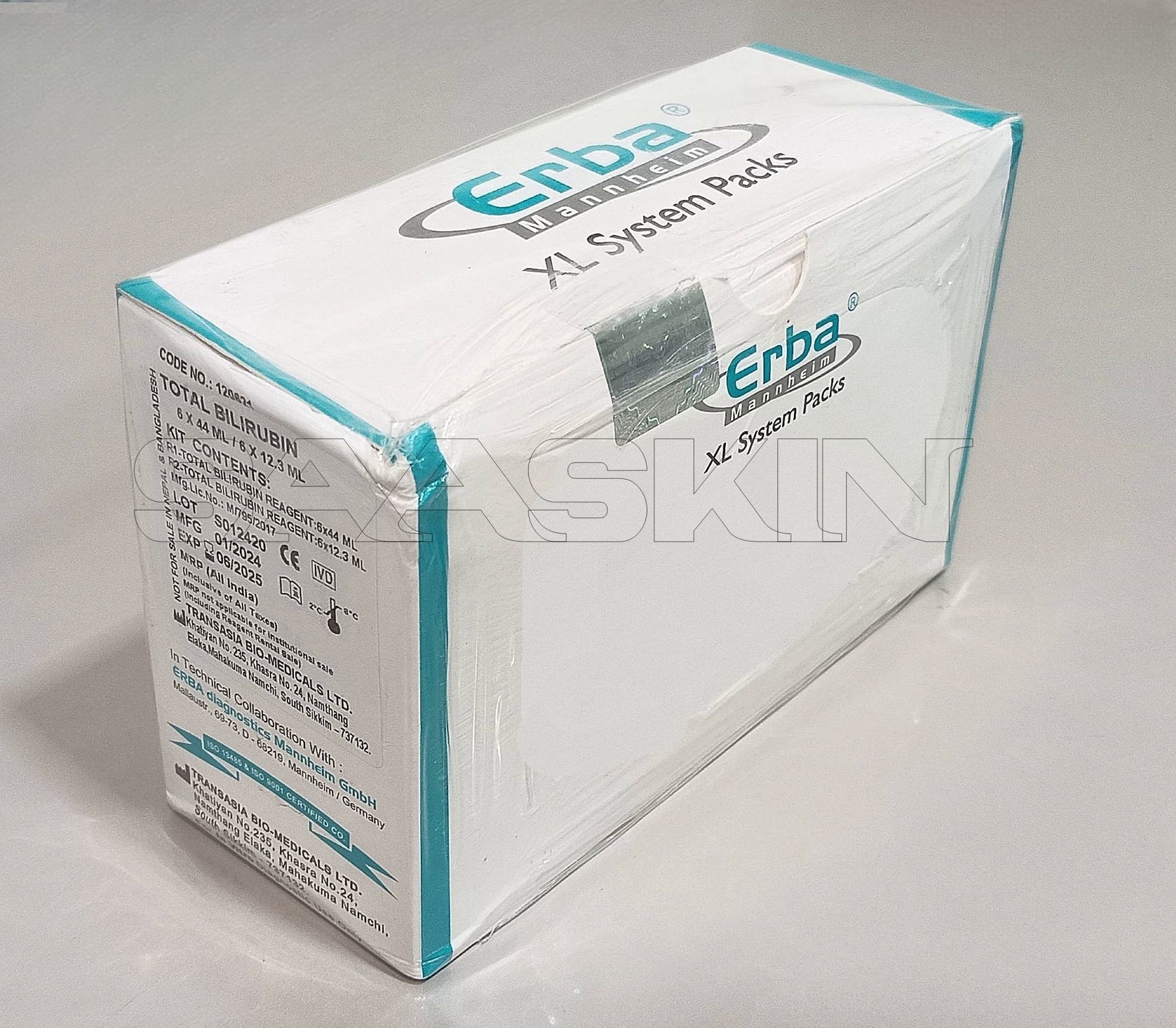 Erba Mannheim System Pack Bilirubin Total Kit