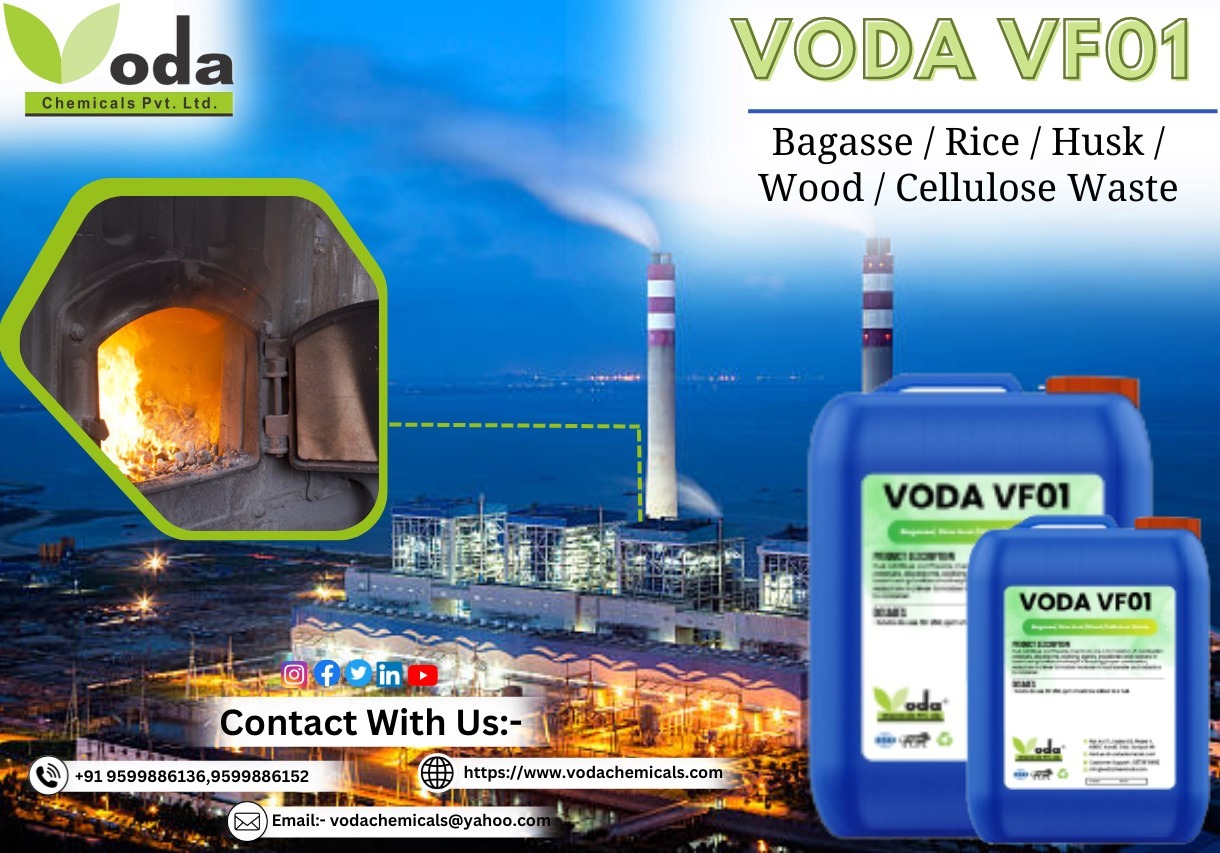VF 01 Bagasse / Rice Husk / Wood Cellulose Waste Fire Treatment Chemicals