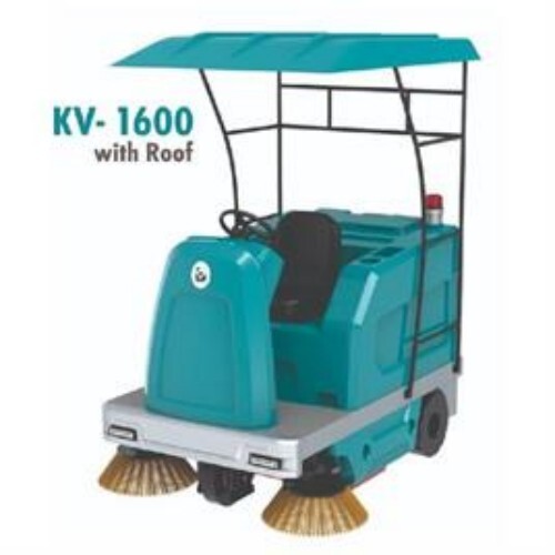 Ride on Sweeper Battery Operated, 150 Ltrs Spray Water Tank, 160 Ltrs Dust / Debris Hopper Capacity Model Kruger KV 1600 with Roof