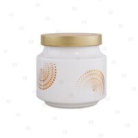 Croco Jar Round Shape Container 600 Ml - Color: White
