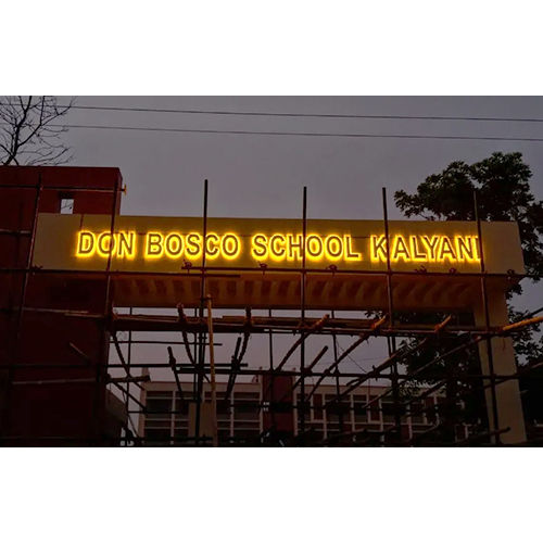 Ss Golden Letter With Back Side Led Signage - Body Material: Stainless Steel