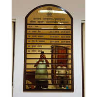 Brass Name Plate Signage - Stainless Steel, Customized Dimensions , Polished Surface for Elegant Wall-Mounted Commercial Display