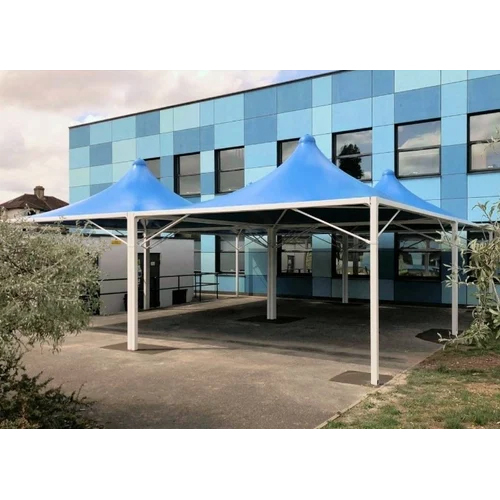 Pvc Coated Fabric Gazebo Tensile Structure - Color: White