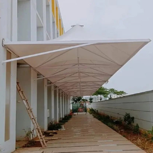 Office Walkway Gazebo Structure - Color: White