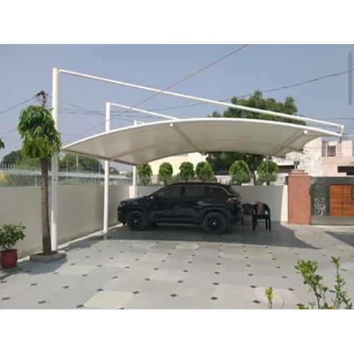 White Tensile Car Parking Shed