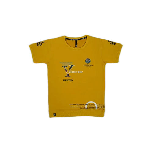 Half Sleeves Cotton Kids T Shirt - Age Group: 9-11 Years