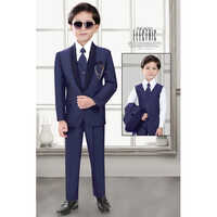 Stylish Kids Coat Suit - High-quality Satin Fabric, Maroon Color For Boys Aged 1-16 Years, Customizable Logo, Full Sleeves Design, Dry Clean Only