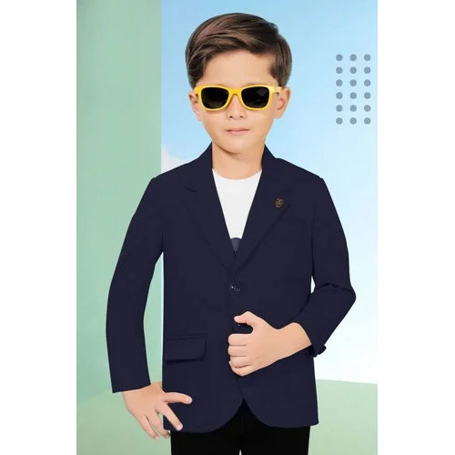 Kids Navy Blue Blazer T-Shirt Set - Age Group: 9-11 Years