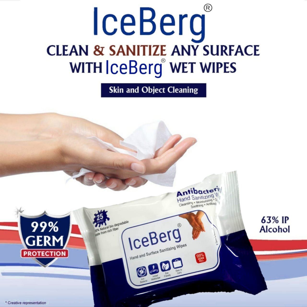 ICEBERG PREMIUM SANITIZING WIPES