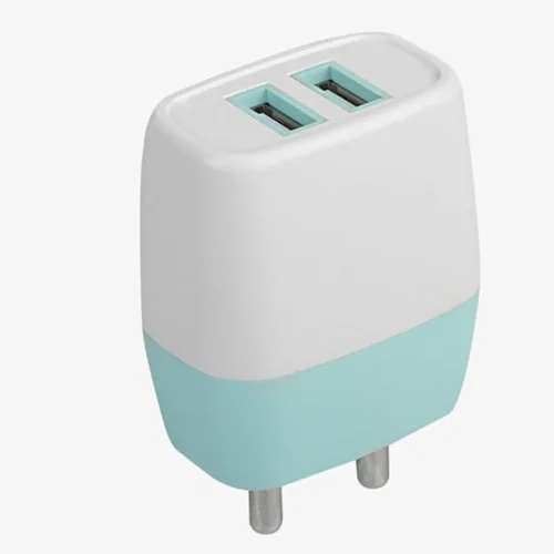 Plain White Mobile Power Charger Adapter