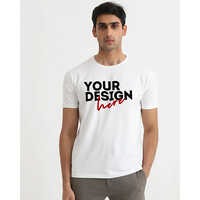 White Round Neck Promotional T-Shirt - Age Group: Adult