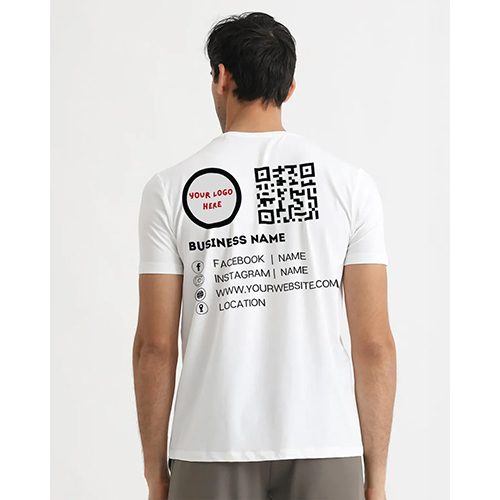 White Round Neck Promotional T-shirt - Age Group: Adult