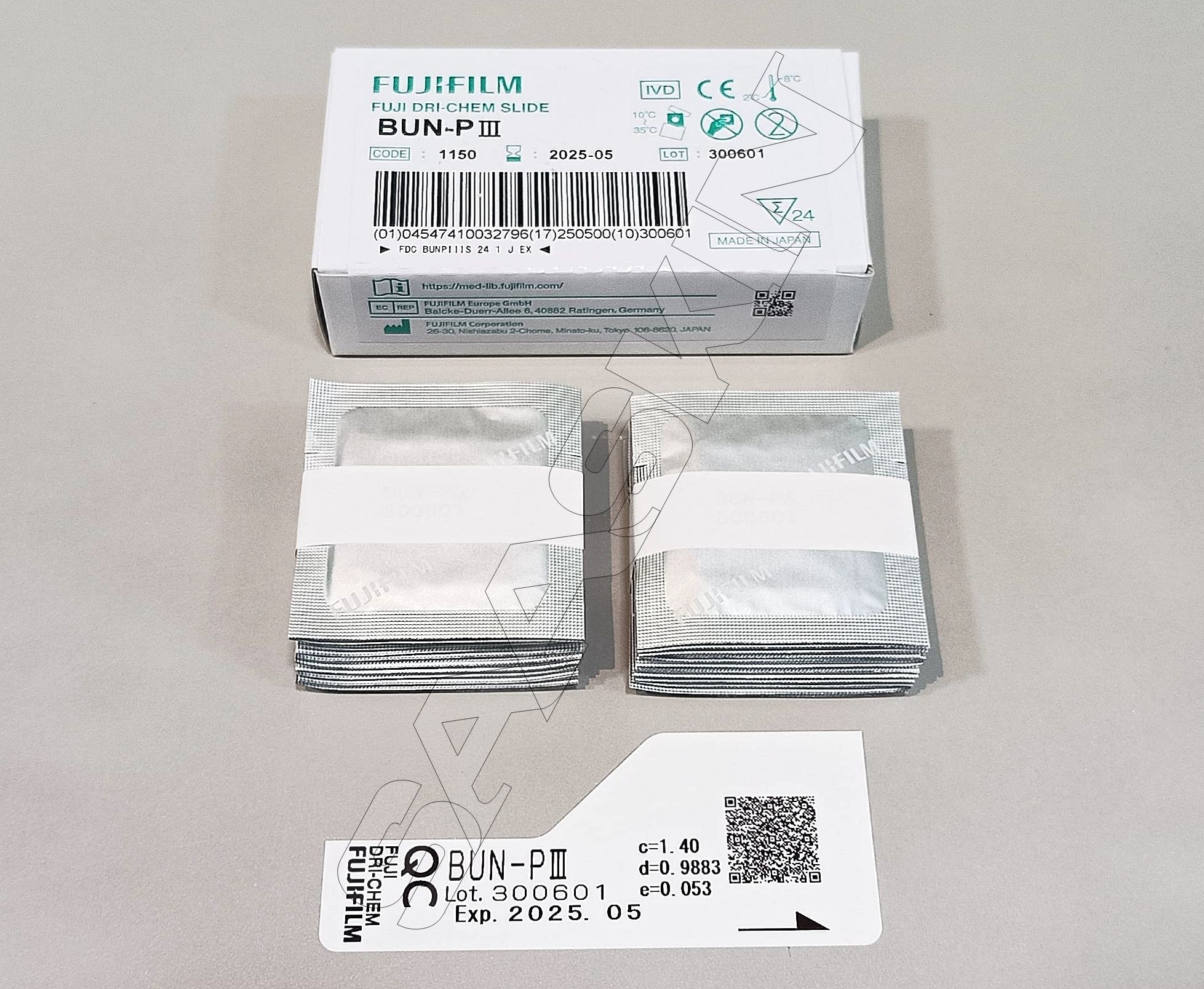 FUJIFILM FUJI DRI-CHEM SLIDE BUN-P III