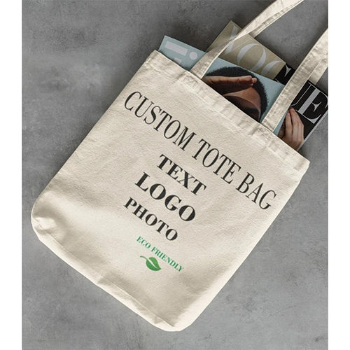 Eco Friendly Custom Canvas Hand Tote Bag - Color: White