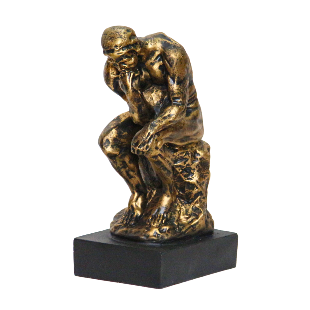 Handicraft Resin Golden Antique Man Statue