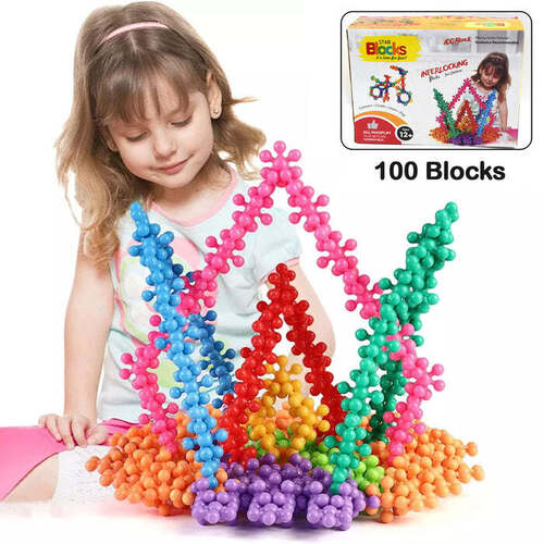 Star Shaped, Star Block Interlocking Blocks Colorful Star Building Blocks