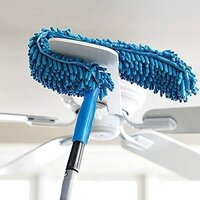 Microfiber Fan Cleaner Mop - 30 Inches Extendable Handle, Flexible Bendable Head | Washable, Durable Microfiber For Deep Cleaning Of Hard-to-reach Areas