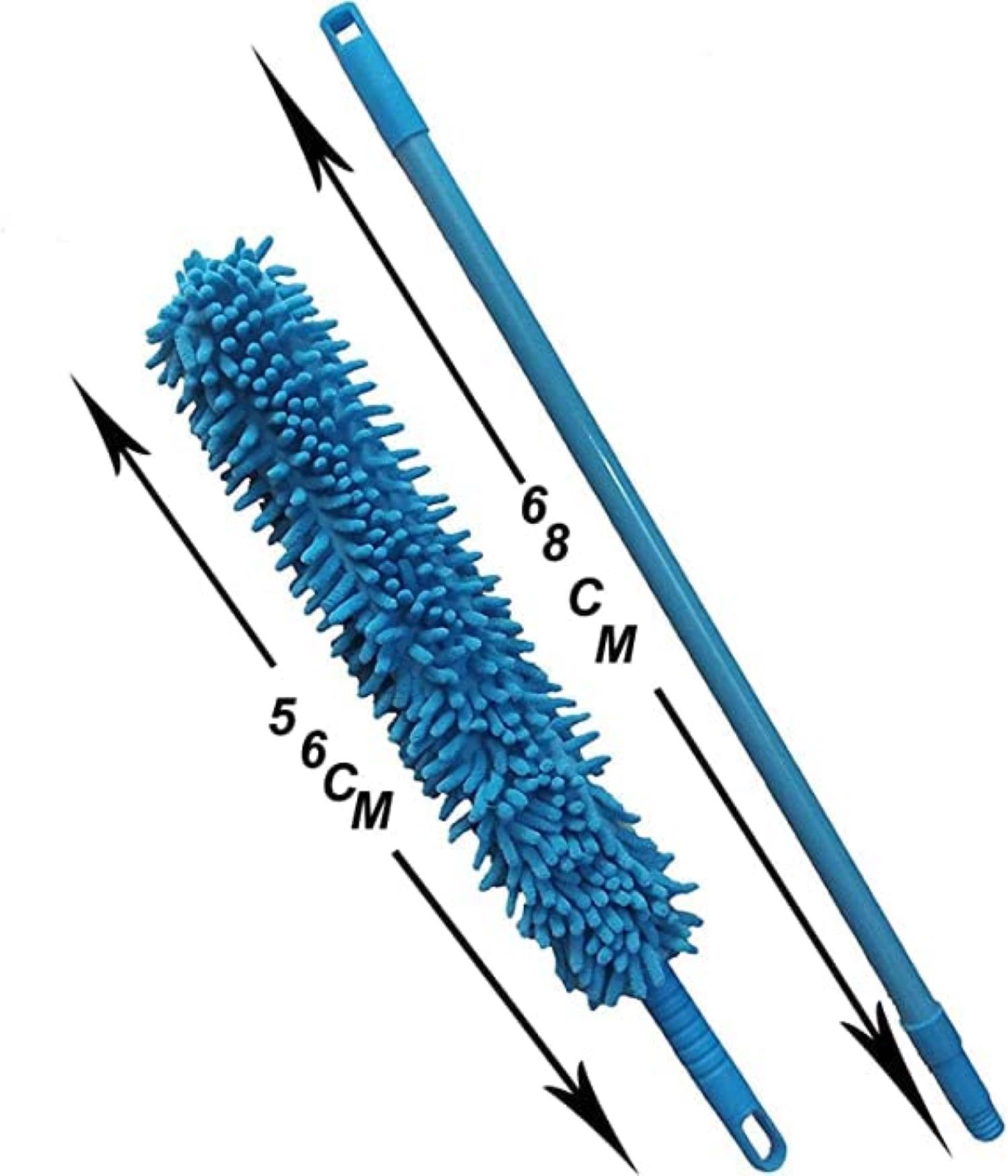 Microfiber Fan Cleaner Mop - 30 Inches Extendable Handle Flexible Bendable Head | Washable Durable Microfiber For Deep Cleaning Of Hard-to-reach Areas