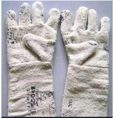 Amc 41 Asbestos Hand Gloves - Color: White