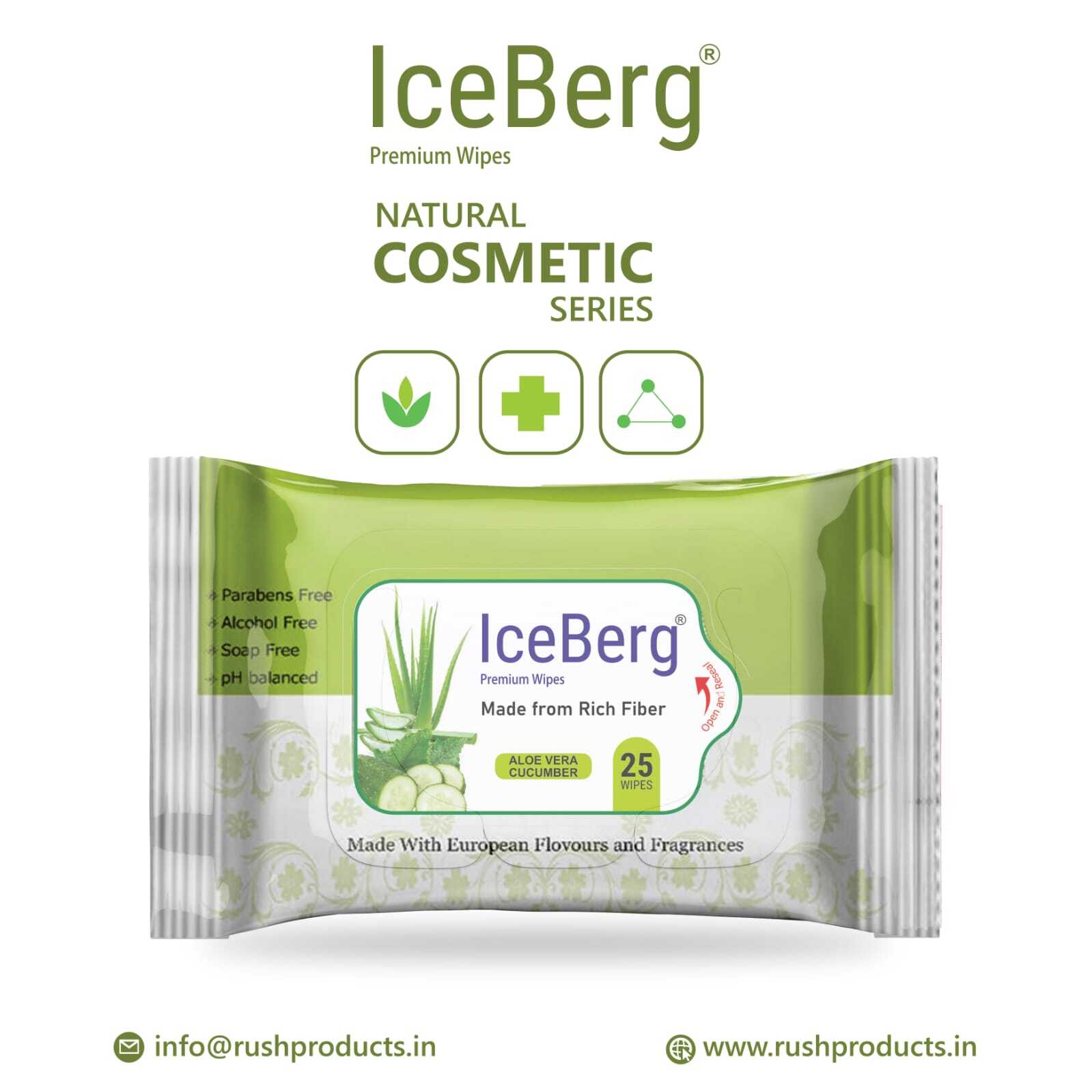Aloe Vera & Cucumber Wet Wipes - Non Woven Fabric, 150mm X 200mm, White | Soft Textured, Kills 99.99% Germs, Aloe & Cucumber Fragrance