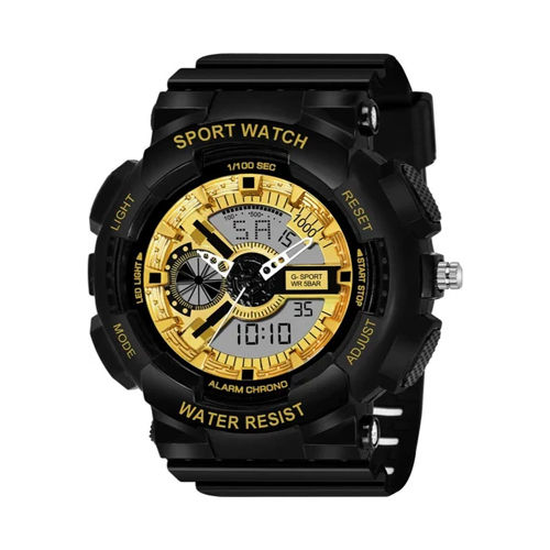 Double Time Digital Sports Watches - Color: Black