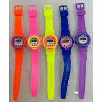Kids Digital Watch - Rubber Material, Round Dial, Multicolor Design | Durable, Water-resistant, Easy-to-read Screen, Fun Features For Children