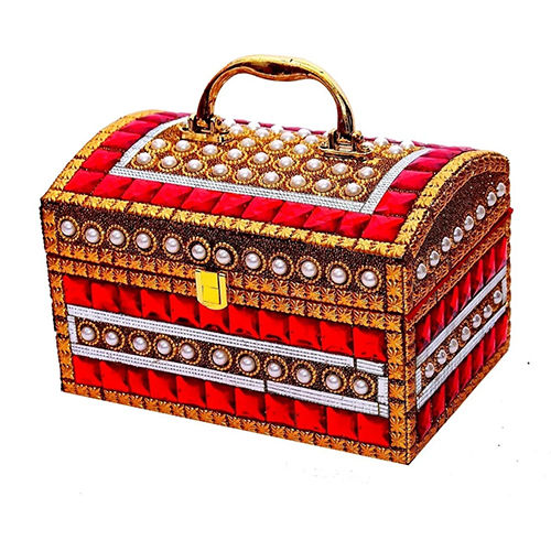 Rajwada Wooden Makeup Case - Color: Golden