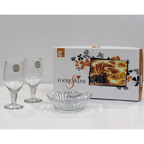 Food Wine 2pcs Wine Glass Set with Bowl