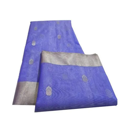 Purple Weaving Chanderi Katan Silk Saree