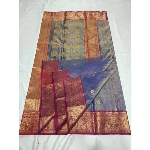 Party Wear Katan Tissue Silk Saree