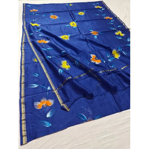 Hand Painted Chanderi Silk Sarees