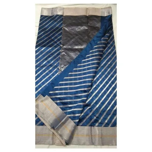 Blue Party Wear Leheriya Pattu Silk Saree