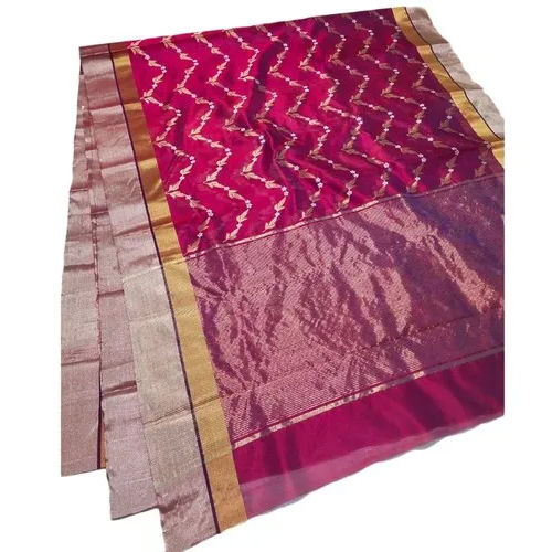 Party Wear Pink Pattu Silk Saree