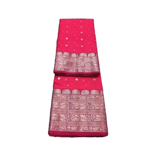 Silver Zari Work Chanderi Silk Saree - Occasion: Party Wear