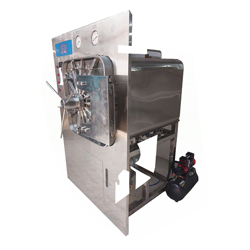 Single Door Rectangular Steam Sterilizer - Color: Silver