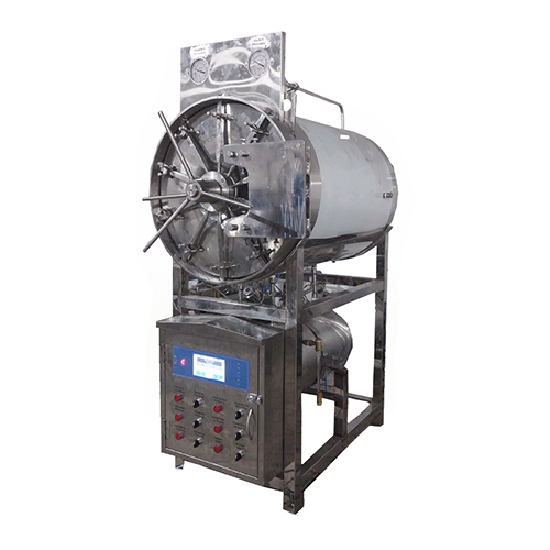 Single Door Cylindrical Steam Sterilizer - Stainless Steel, 220-240 Volt, Silver | Semi Automatic Operation, Industrial Use, Efficient Sterilization