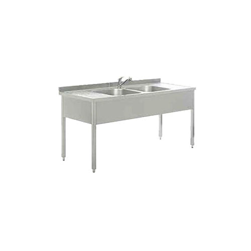 Double Sink Washing Station - Color: Silver