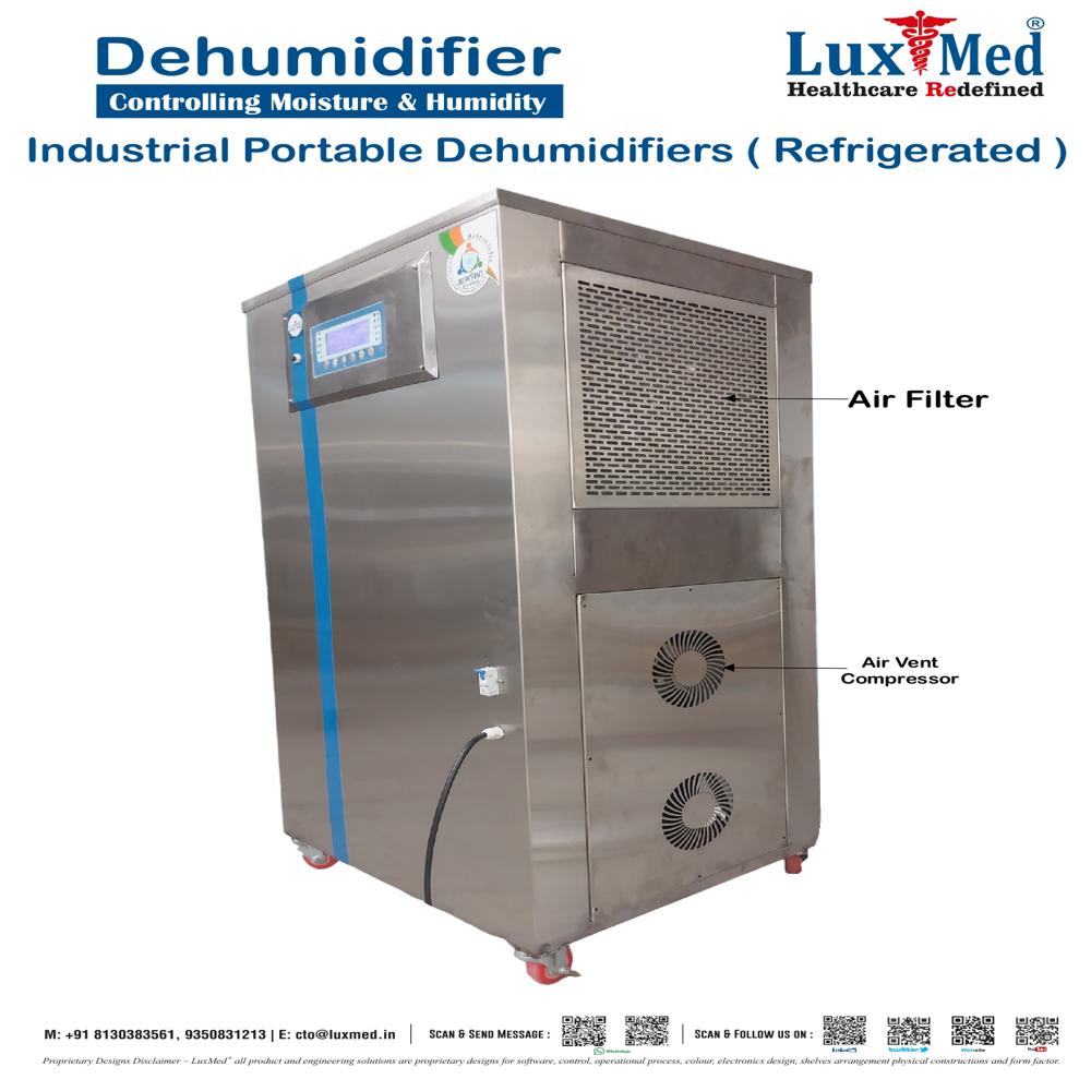 Industrial Portable Dehumidifiers - Color: Silver