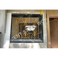 Ornamental Curved Pattern Wrought Iron Window Grills - High-quality Wrought Iron, Custom Sizes Available | Handcrafted, Galvanized, Modern Design, Rodent Proof